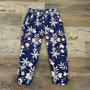Roxy girls tropical lightweight summer floral pants 10